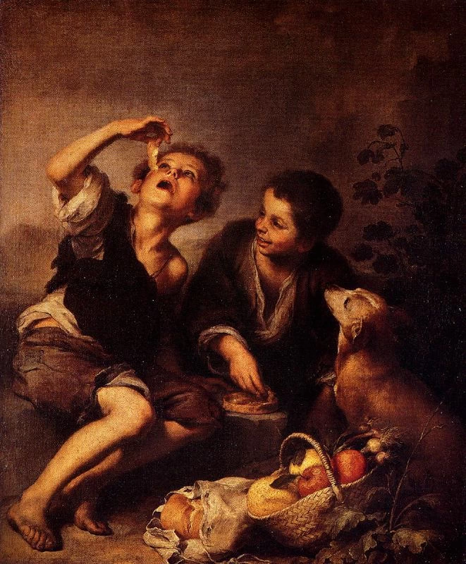 Bartolomé Esteban Murillo - 249, Due ragazzi che mangiano, Alte Pinakothek, Munic